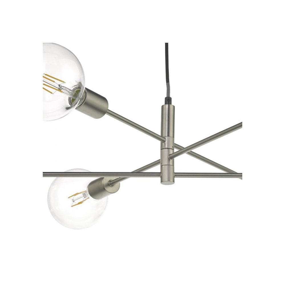 Alana Modern 6 Light Ceiling Pendant Light In Satin Chrome Finish ALA0646