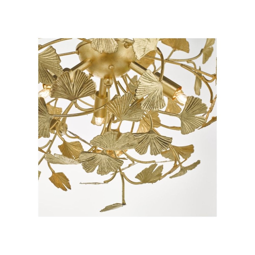 Yadira Stylish 4 Light Semi Flush Ceiling Light In Gold Leaf Finish YAD0435