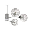 Tyka Contemporary 6 Light Semi Flush Light In Polished Chrome Finish TYK6450