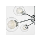 Zeke Contemporary 6 Light Flush Ceiling Light In Polished Chrome Finish ZEK0650