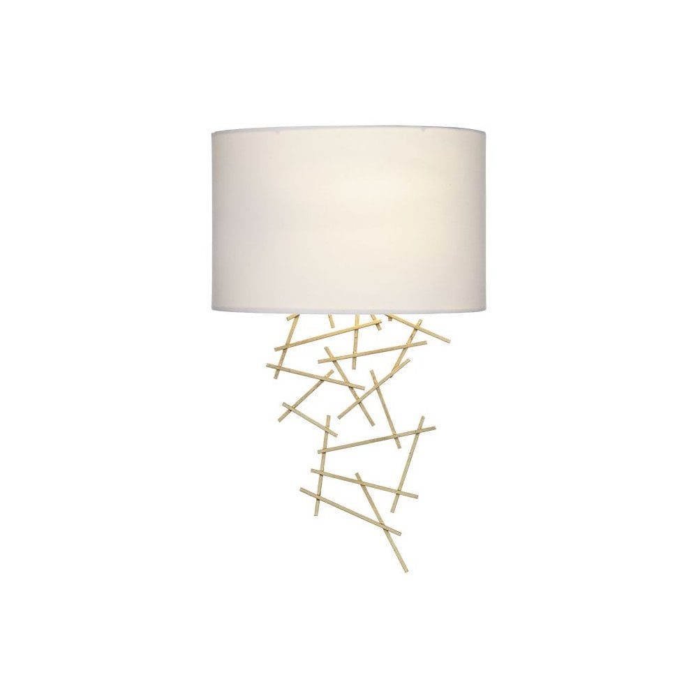 Cevero Decorative Wall Light In Gold Finish With Ivory Shade CEV0735