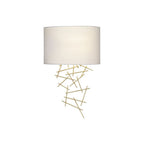 Cevero Decorative Wall Light In Gold Finish With Ivory Shade CEV0735