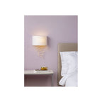 Cevero Decorative Wall Light In Gold Finish With Ivory Shade CEV0735