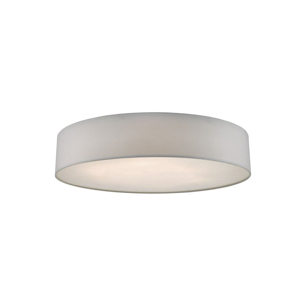 Cierro 6 Light Flush Ceiling Light With Ivory Cotton Shade CIE4815