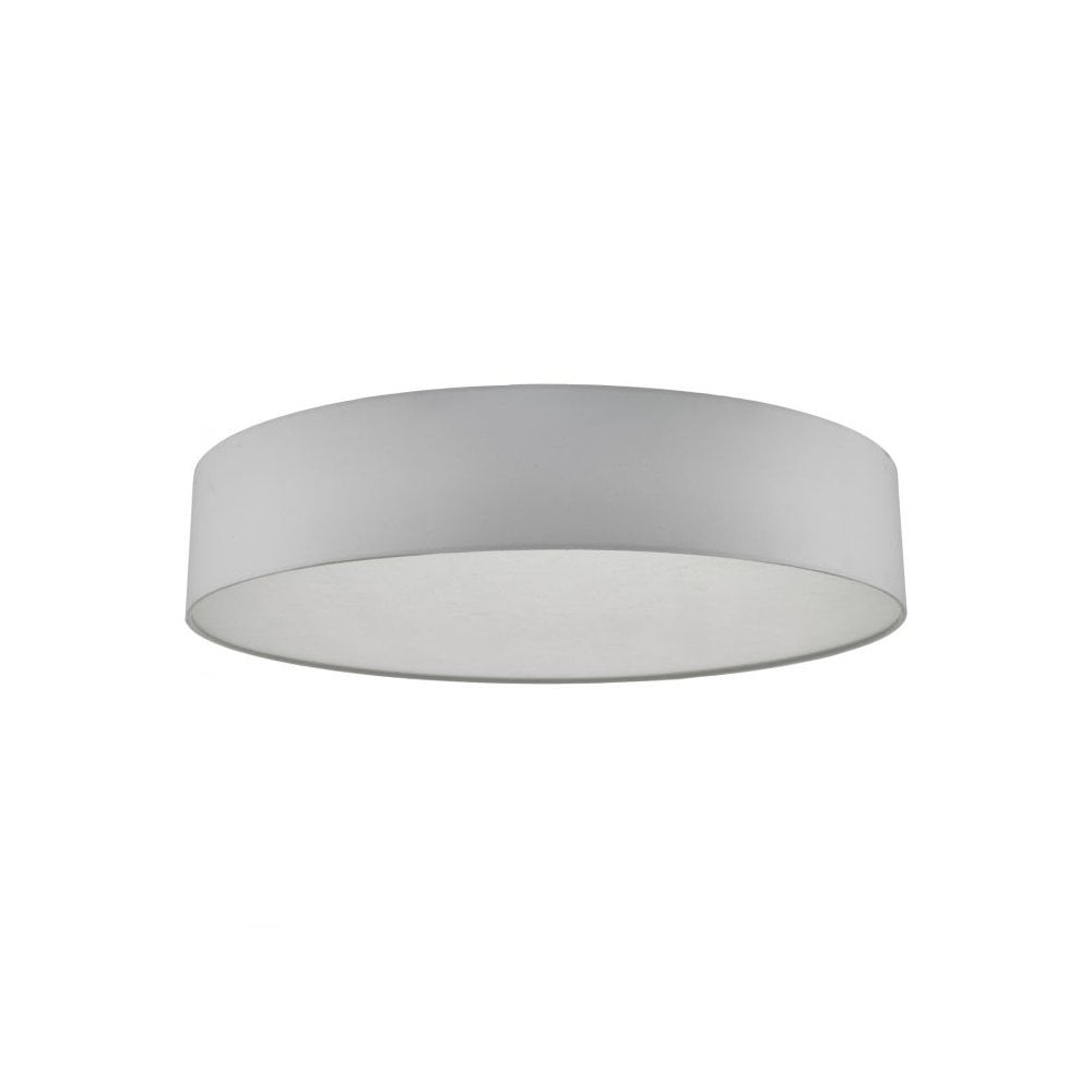 Cierro 6 Light Flush Ceiling Light With Ivory Cotton Shade CIE4815