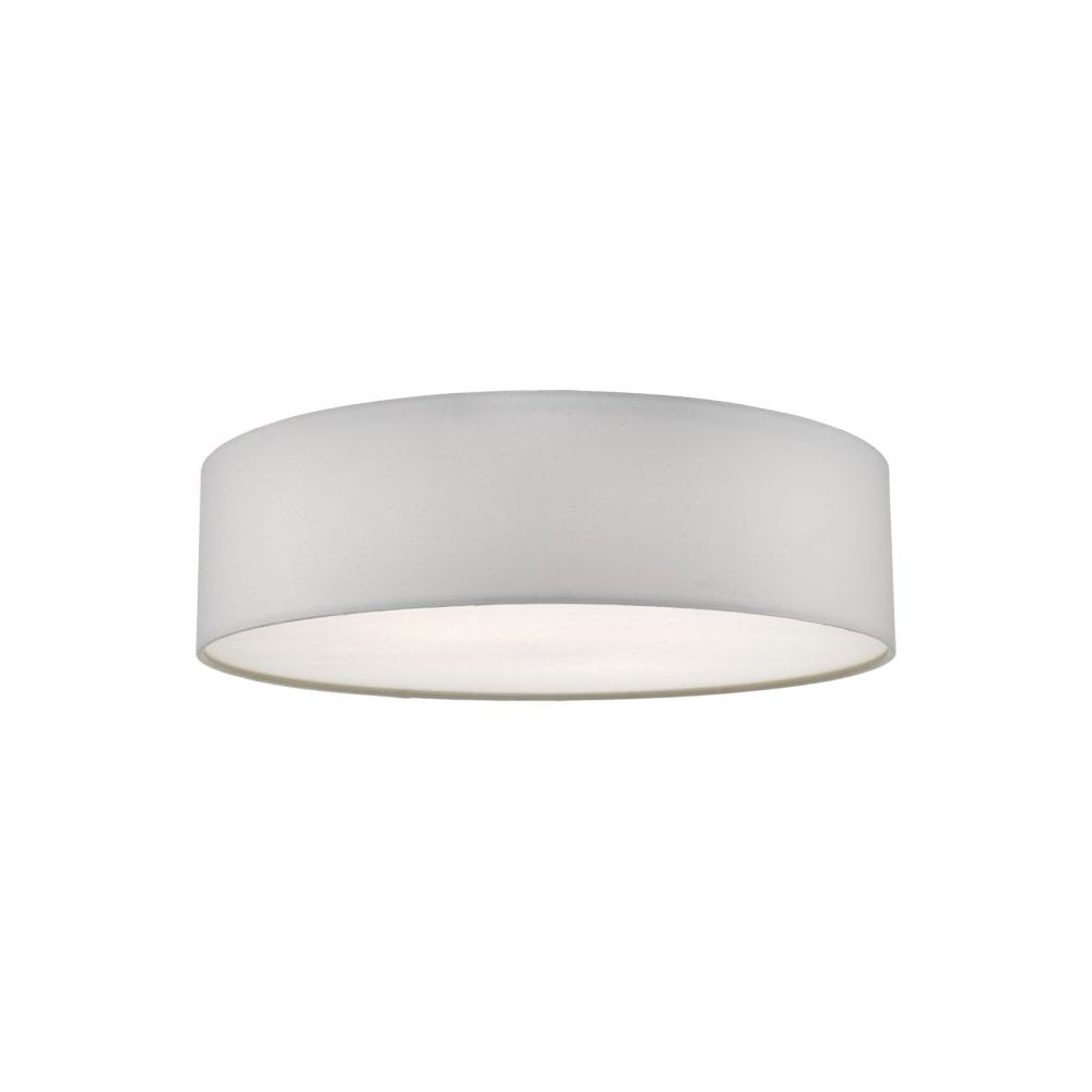 Cierro 4 Light Flush Ceiling Light With Ivory Cotton Shade CIE5015