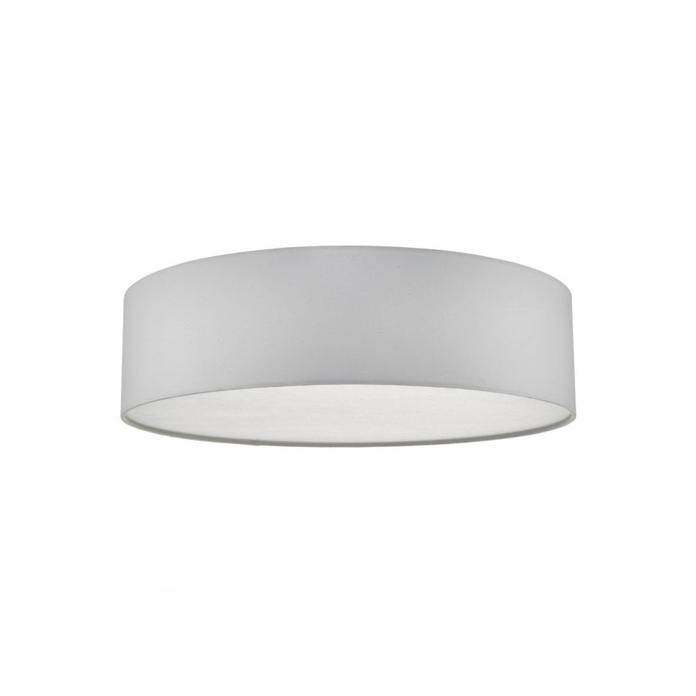 Cierro 4 Light Flush Ceiling Light With Ivory Cotton Shade CIE5015