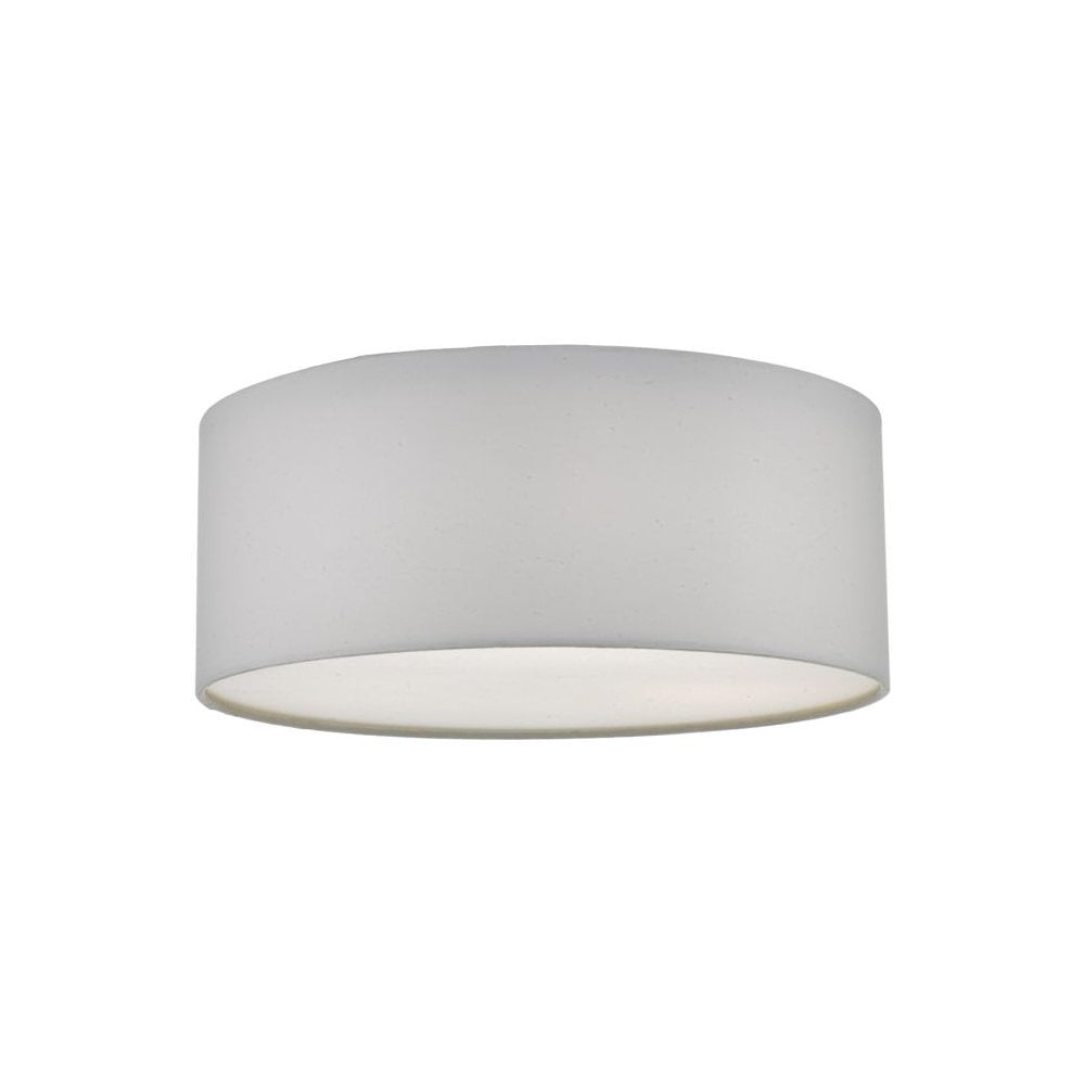 Cierro 3 Light Flush Ceiling Light With Ivory Cotton Shade CIE5215