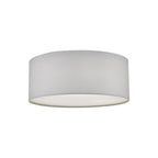 Cierro 3 Light Flush Ceiling Light With Ivory Cotton Shade CIE5215