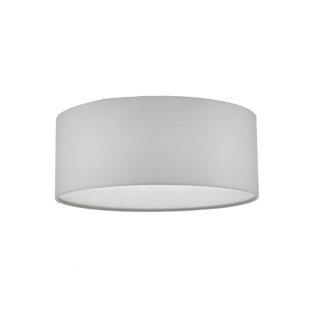 Cierro 3 Light Flush Ceiling Light With Ivory Cotton Shade CIE5215