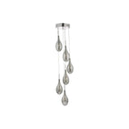 Seta Stunning 6 Light Cluster Ceiling Pendant In Chrome With Smoked Glass SET6410