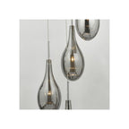 Seta Stunning 6 Light Cluster Ceiling Pendant In Chrome With Smoked Glass SET6410