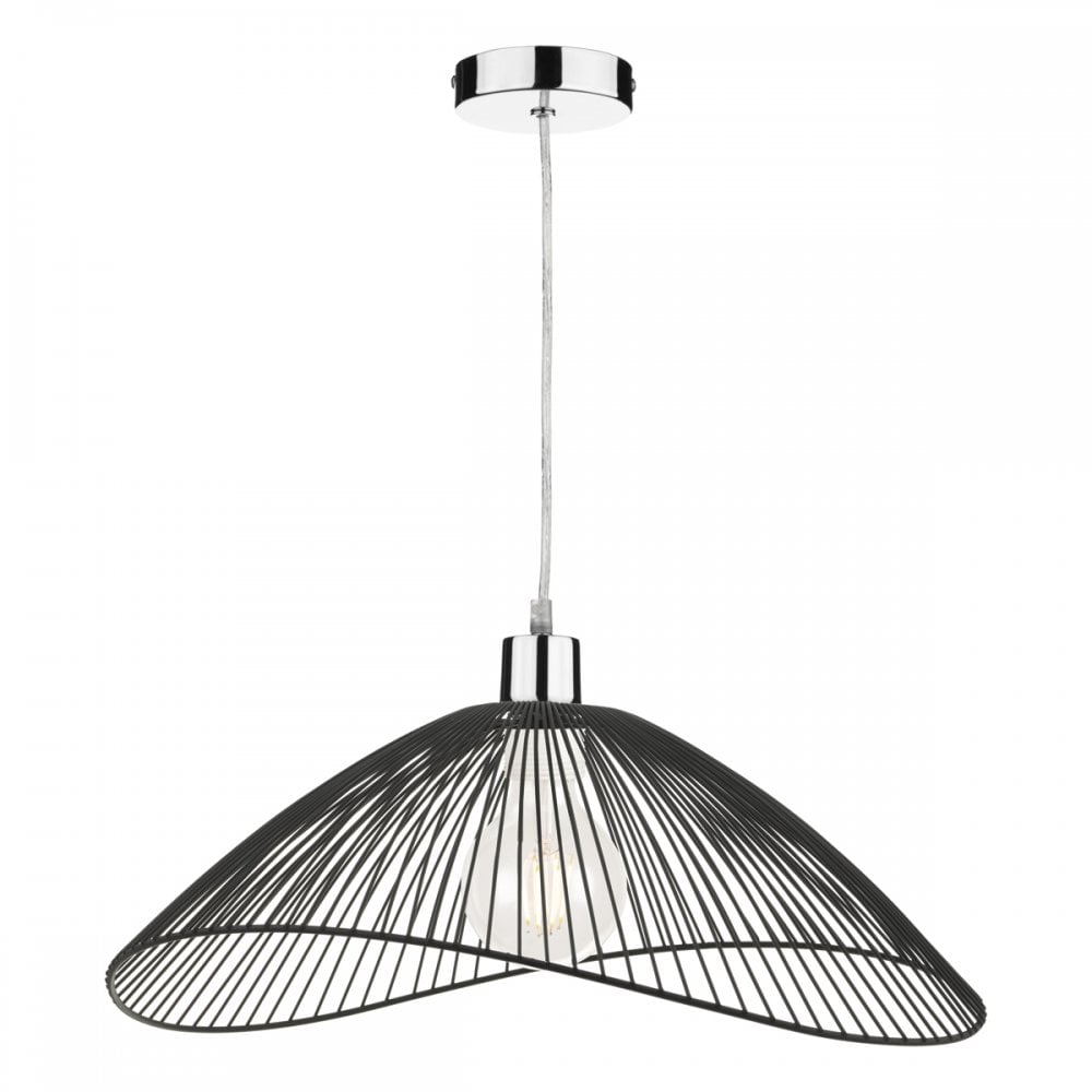 Onza Twin Pack Stylish Easy Fit Ceiling Pendant Light In Black Finish ONZ1722