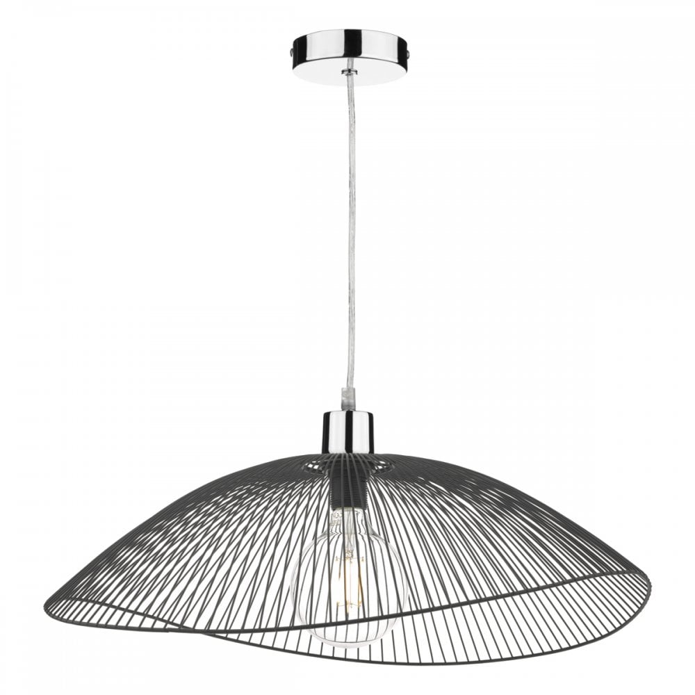 Onza Twin Pack Stylish Easy Fit Ceiling Pendant Light In Black Finish ONZ1722
