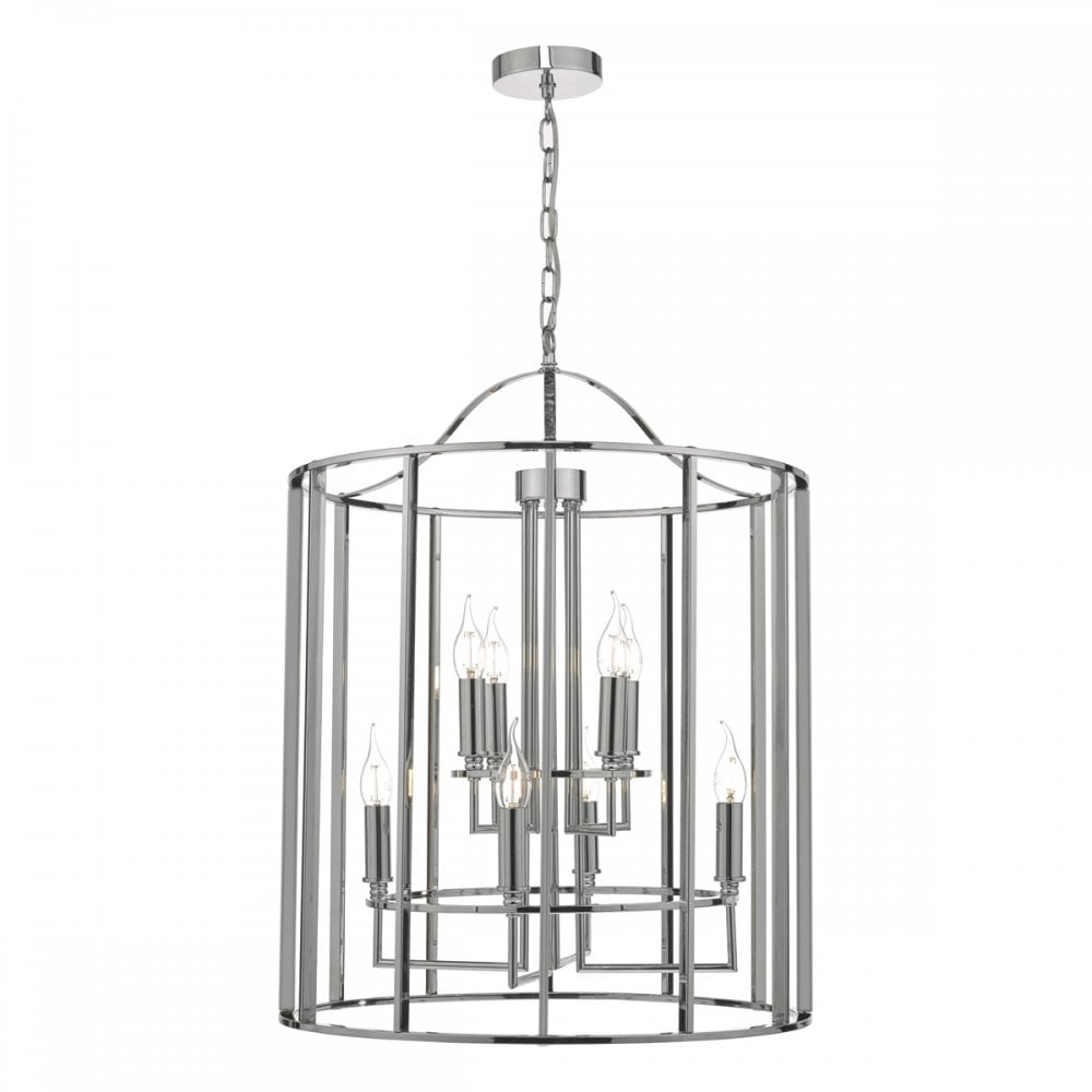 Myka Classic 8 Light Lantern In Polished Chrome Finish MYK0850