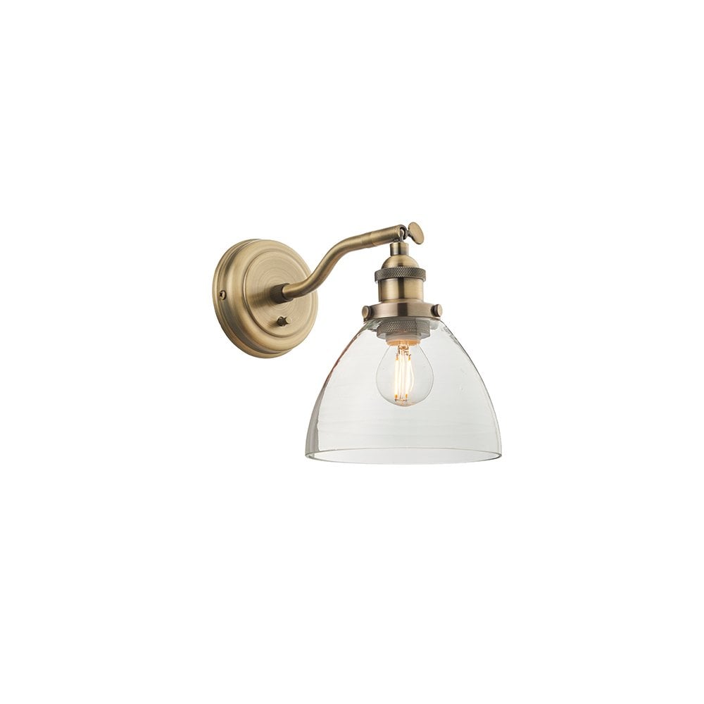 Hansen Retro Adjustable Wall Light In Antique Brass Finish 77273