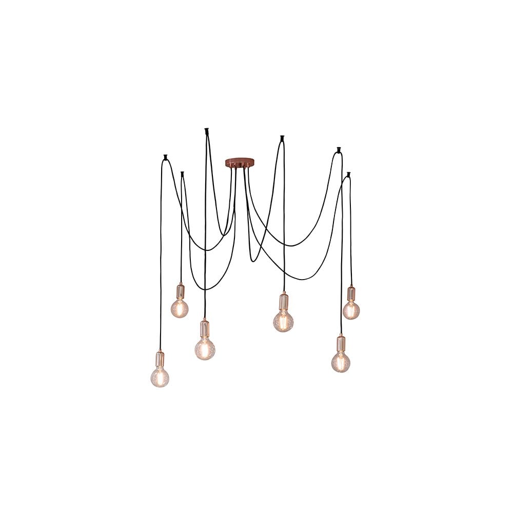 Studio Modern 6 Light Ceiling Pendant In Copper Finish 76580