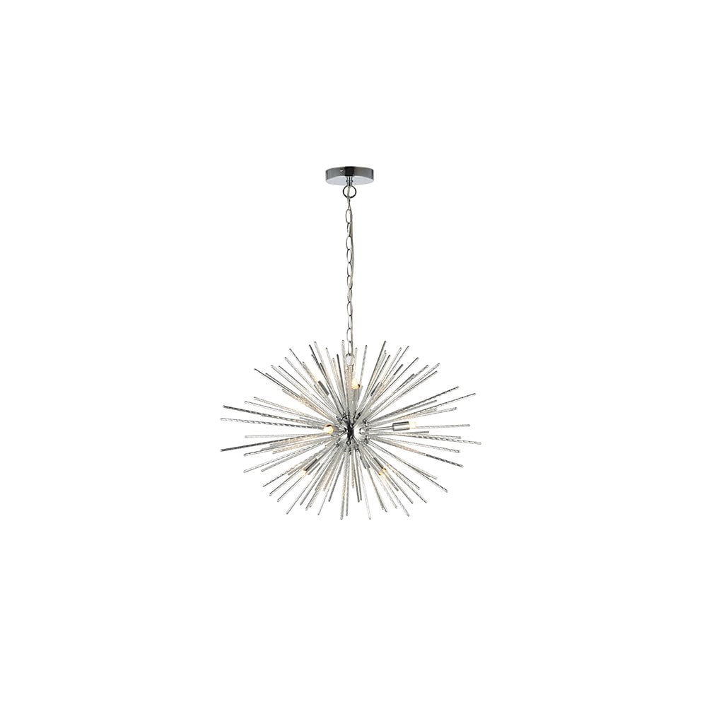 Lena Stylish 9 Light Ceiling Pendant In Chrome Finish 76350