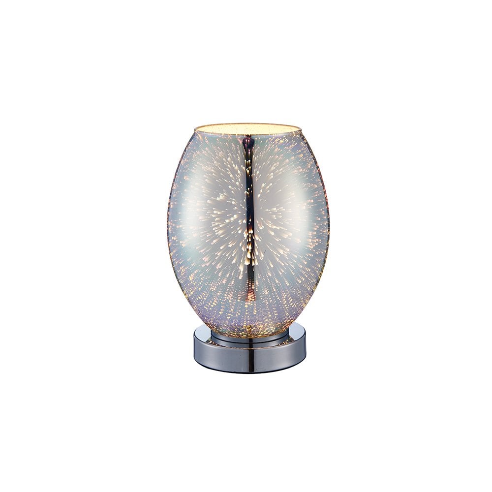Stellar Stylish Table Lamp With Holographic Glass Shade 74940