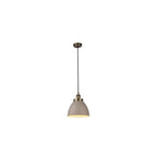 Franklin Classic Ceiling Pendant Light In Satin Taupe and Antique Brass Plate 76328