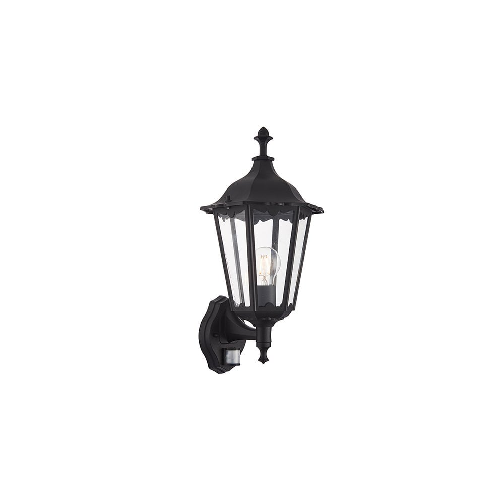 Burford Classic Outdoor PIR Wall Light In Matt Black Finish IP44 76548