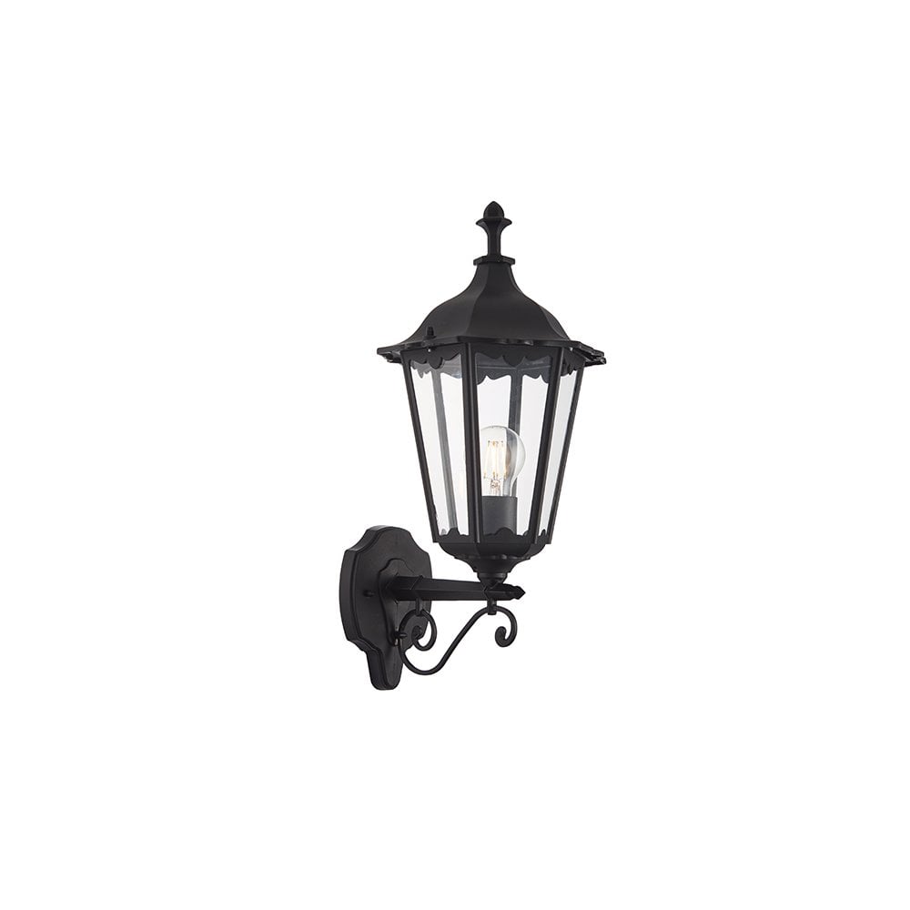 Burford Classic Outdoor Wall Light In Matt Black Finish IP44 76546