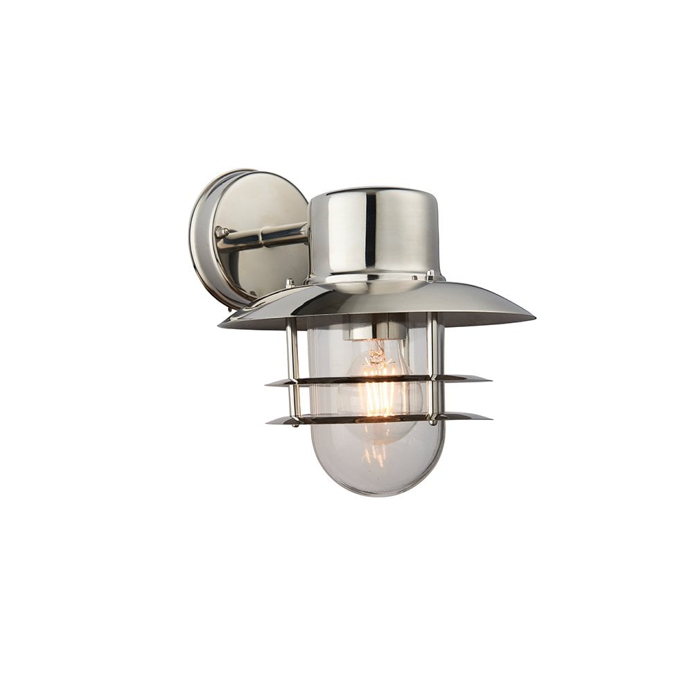Jenson Outdoor Down Wall Light In Polished Stainless Steel Finish IP44 74703
