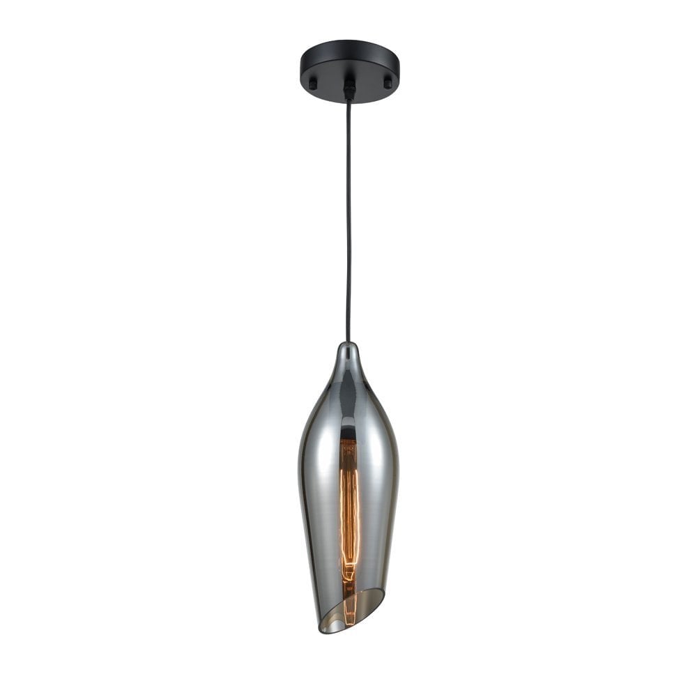 PCH192 Modern Ceiling Pendant Light With Smoked Glass