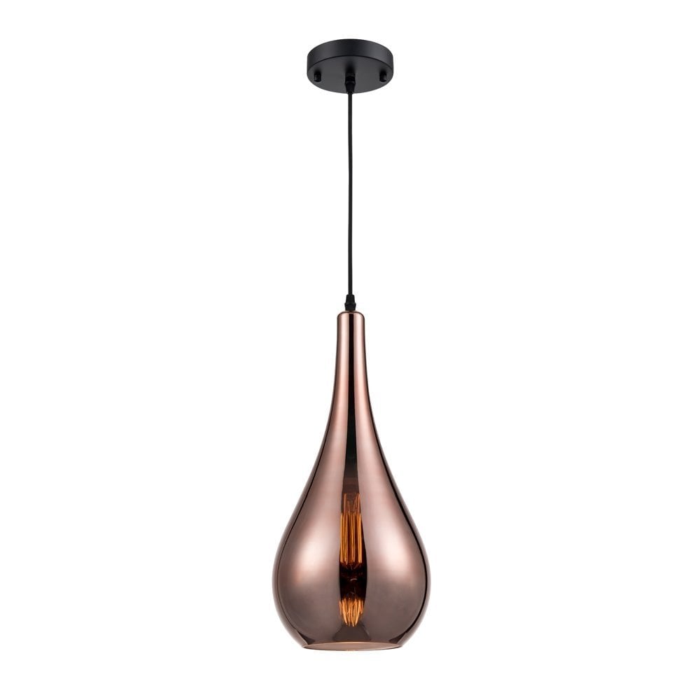 Droplet Modern Ceiling Pendant Light With Copper Glass PCH189