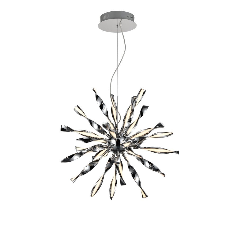 Modern LED Medium Ceiling Pendant Light In Chrome Finish PCH183