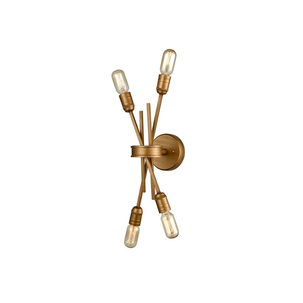 Modern 4 Light Wall / Ceiling Fitting In Antique Gold Finish FL2399-4