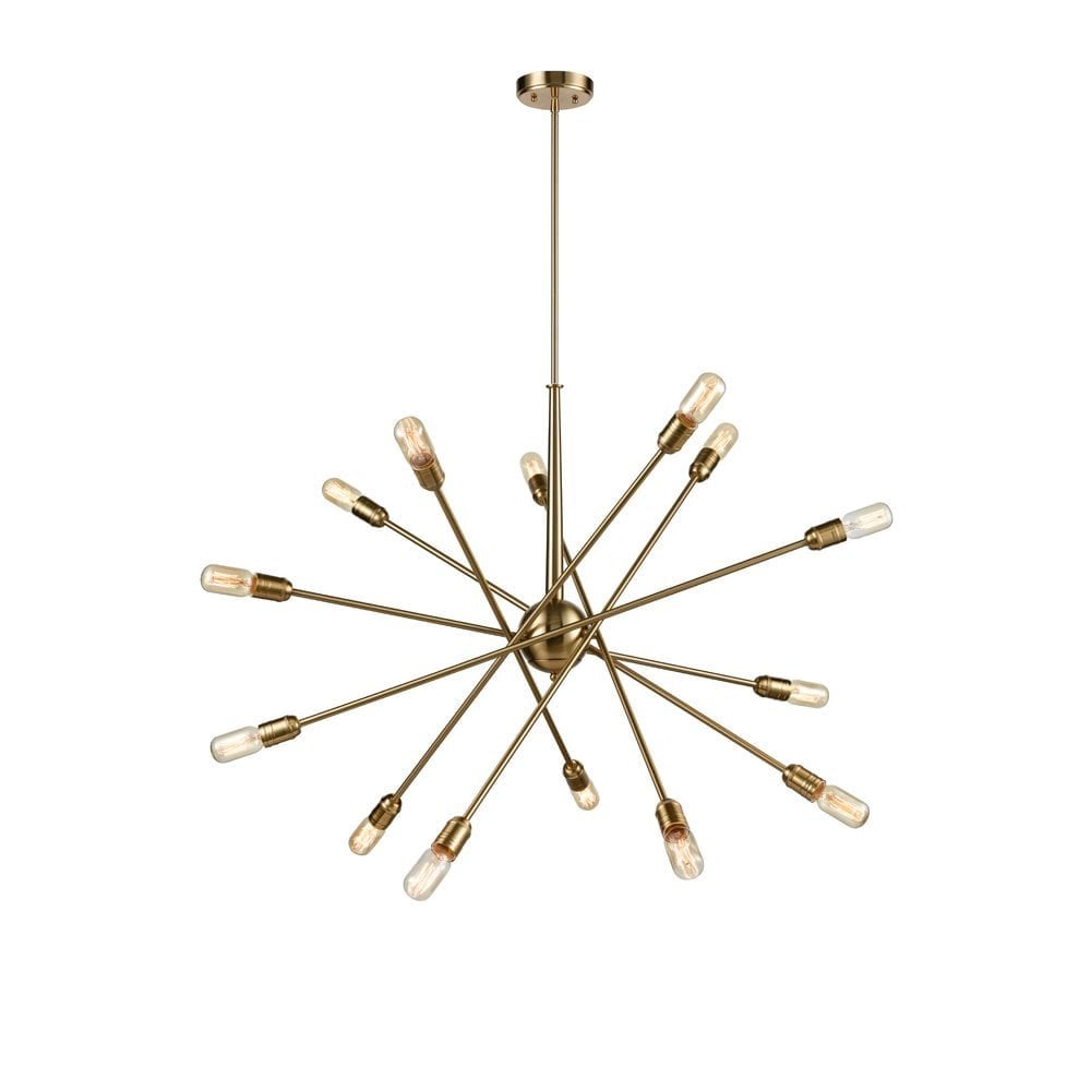 Modern 14 Light Ceiling Fitting In Matt Gold Finish FL2398-14