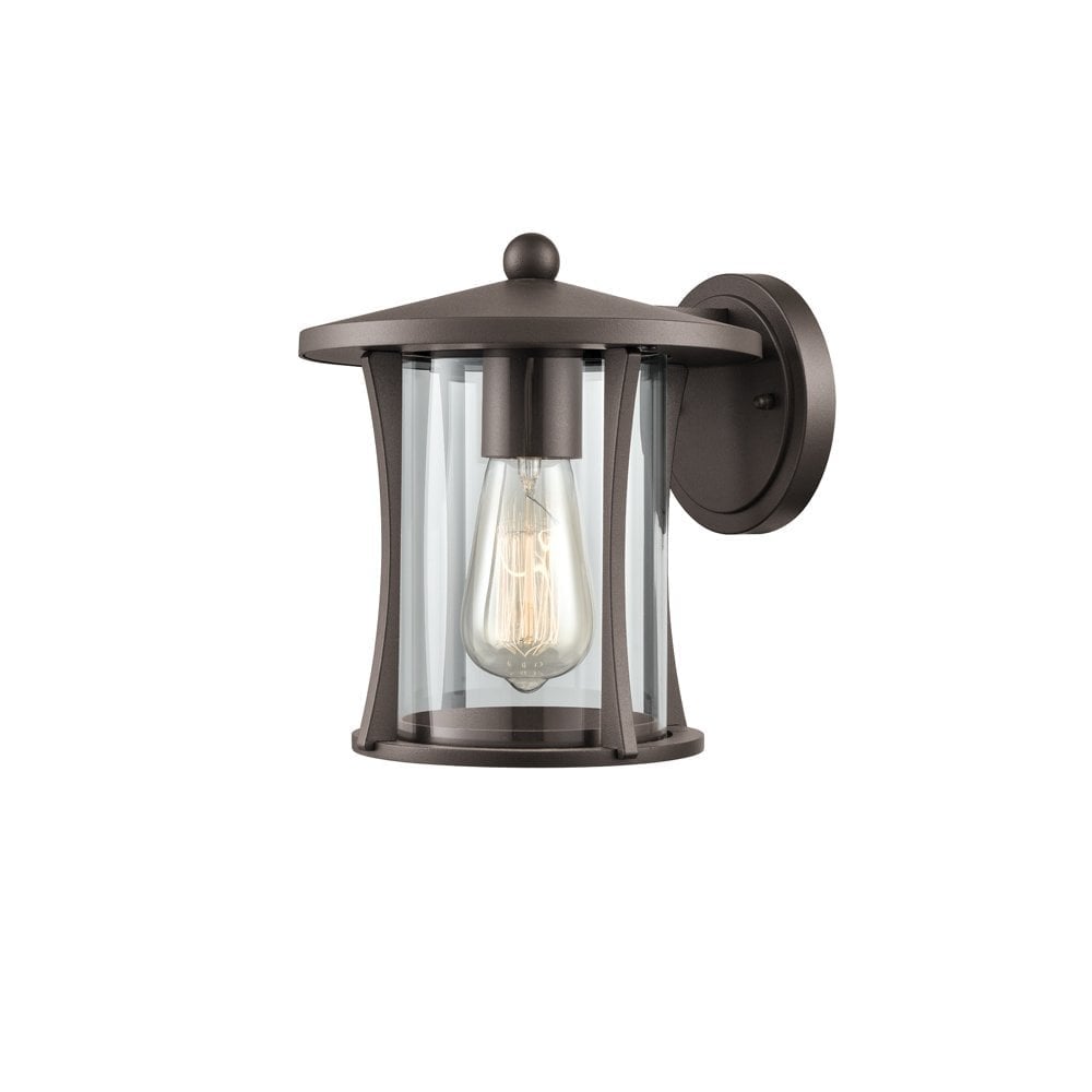 Contemporary Outdoor Wall Lantern In Brown Finish IP44 EXT6625