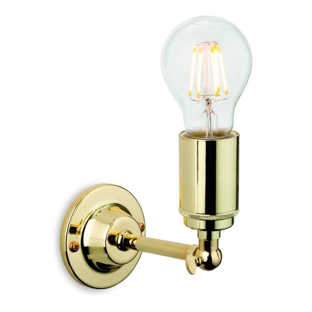 Indy Industrial Wall Light In Polished Brass Finish 7650BR