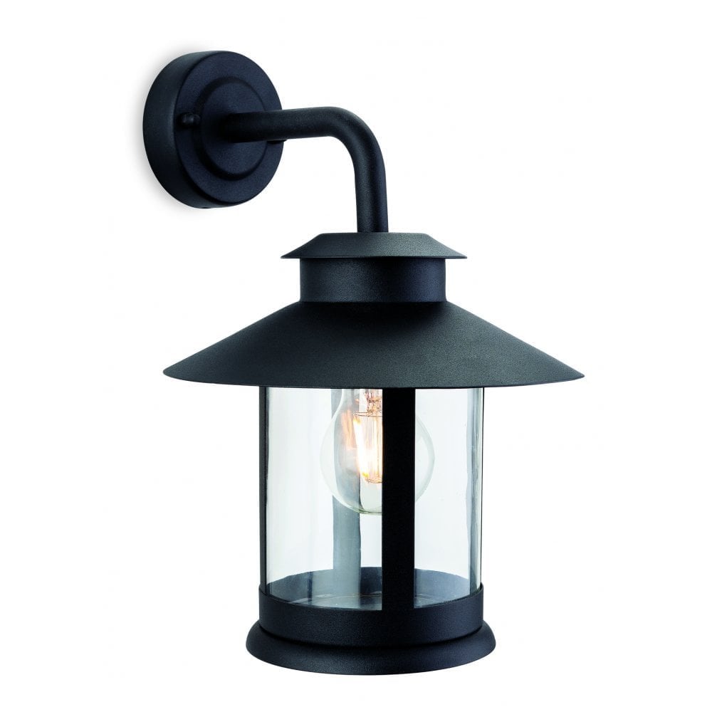 Roma Contemporary Outdoor Wall Light In Black Finish IP44 7670BK