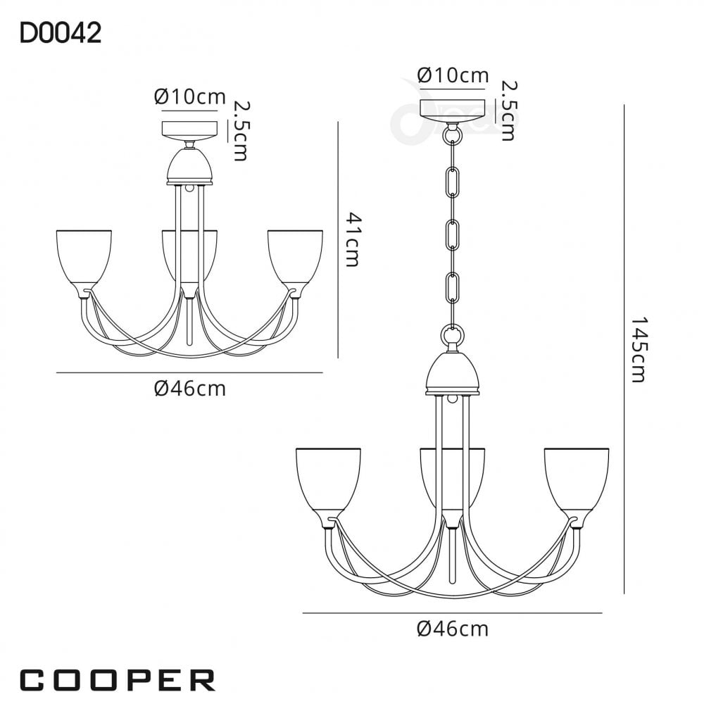 Cooper 3 Light Ceiling Pendant Light In Satin Nickel With Opal Shades D0042