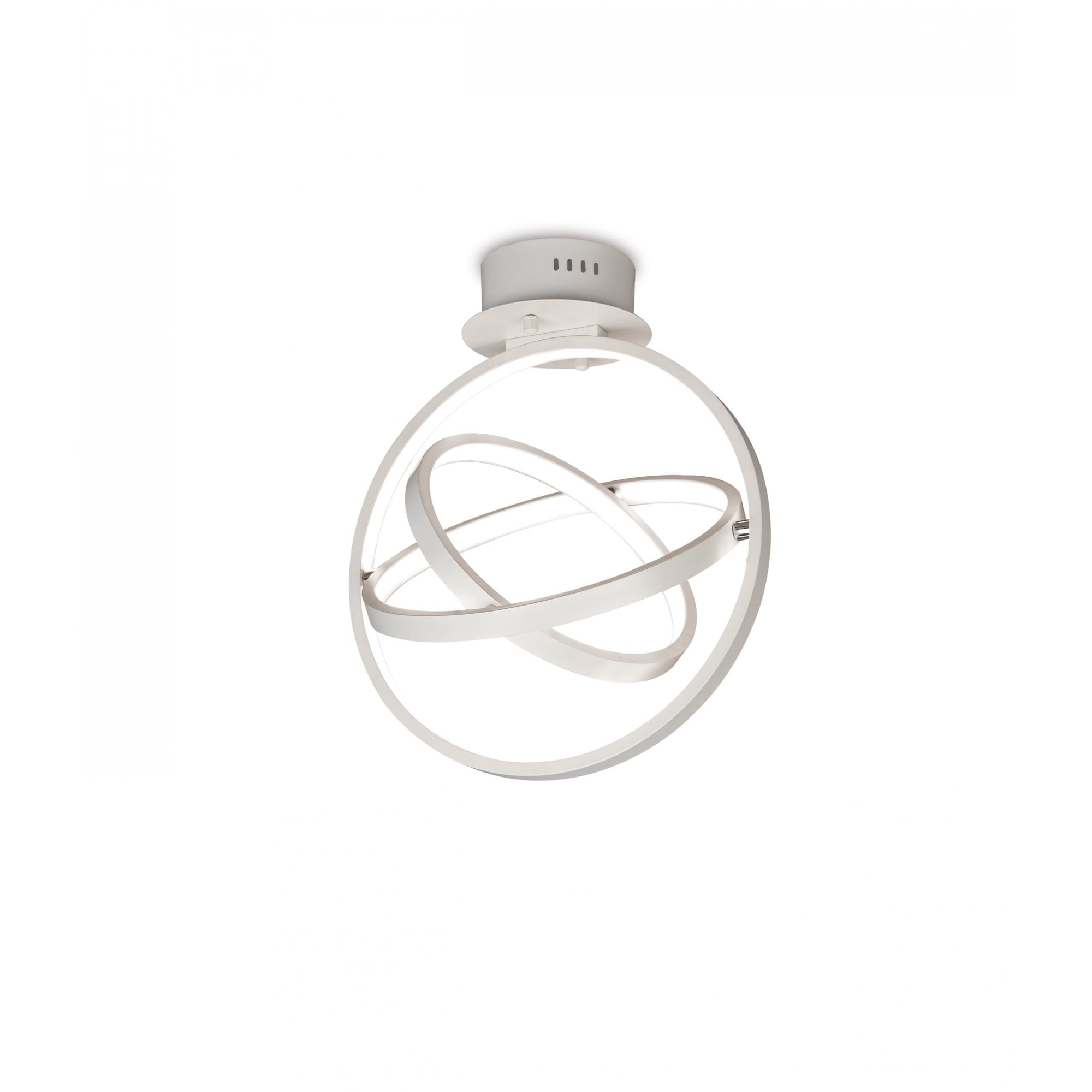 Orbital Modern LED Flush Ceiling Light In White Finish M5746