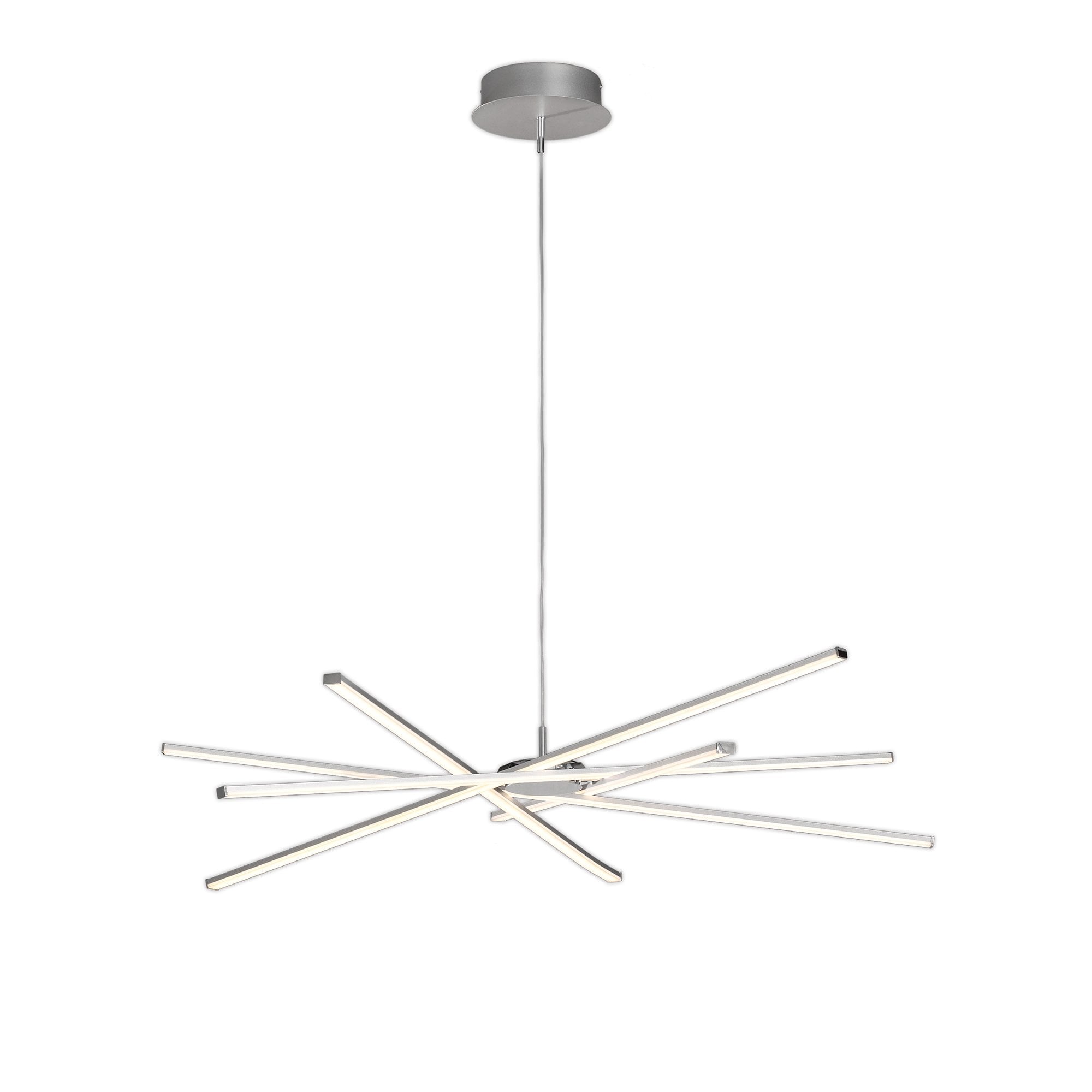 Star Modern LED Large Ceiling Pendant Light In Silver And Chrome Finish M5911