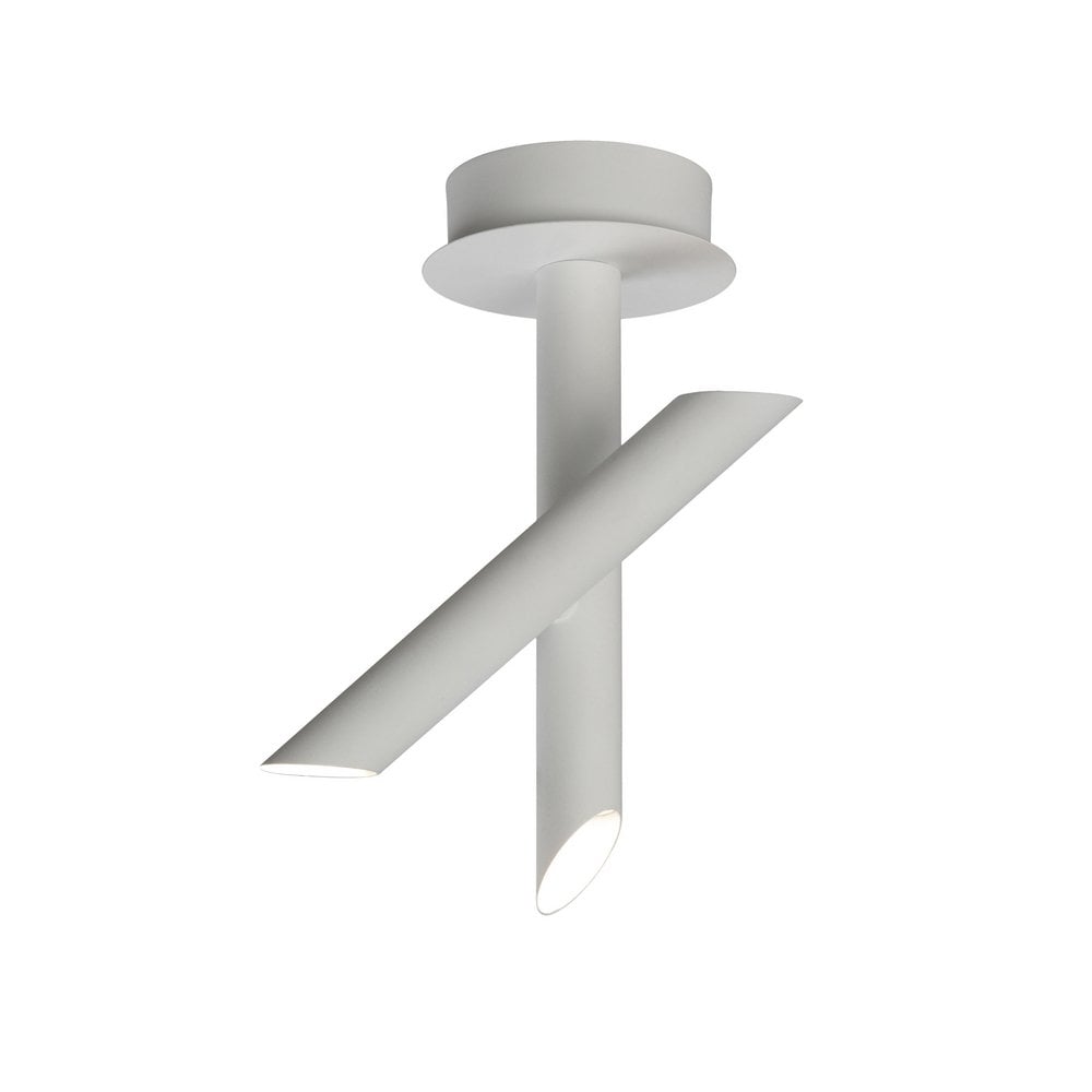 Take Modern 3 Light LED Semi Flush Ceiling Light In White Finish M5782