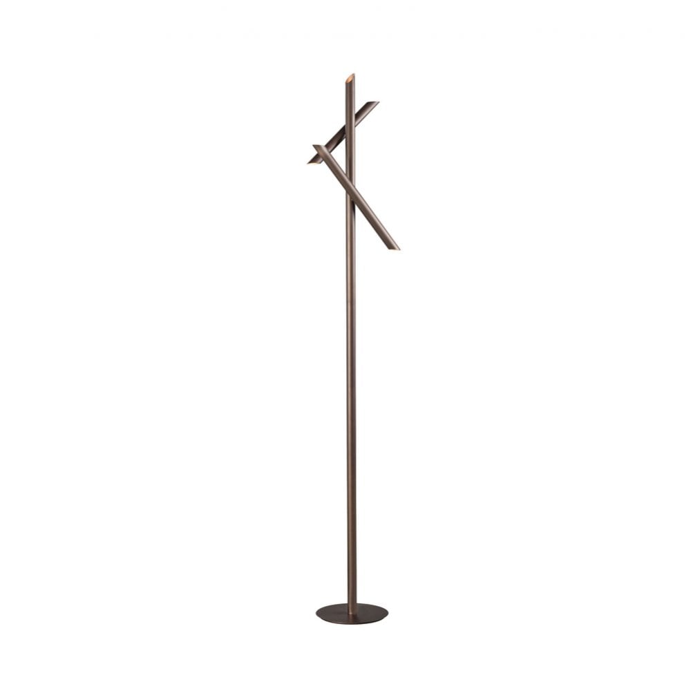 Take Modern Dimmable 5 Light LED Floor Lamp In Bronze Finish M5775