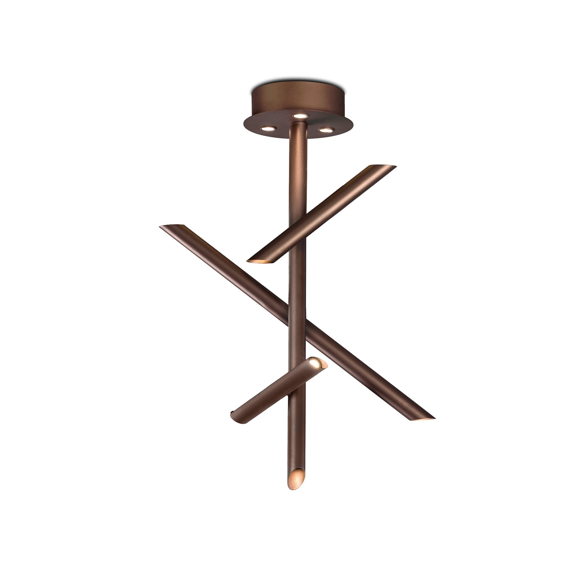 Take Modern Dimmable 7 +3 Light LED Ceiling Light In Bronze Finish M5771
