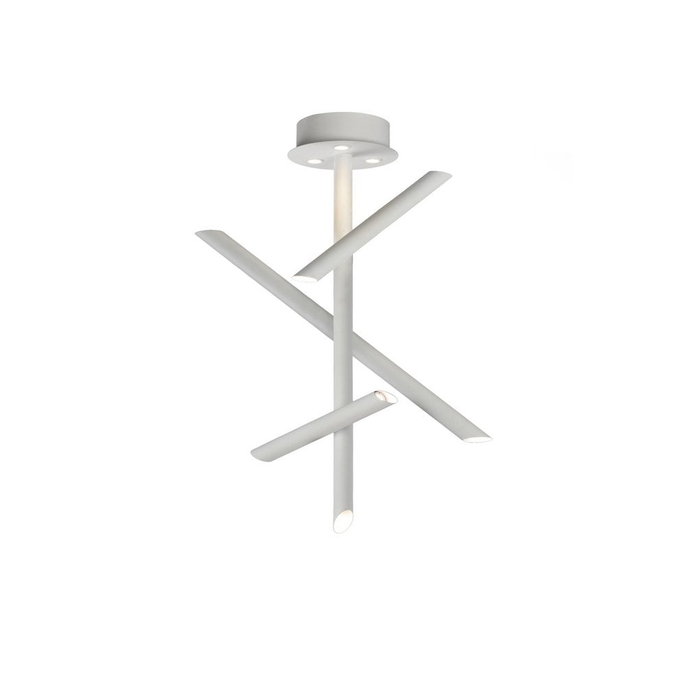Take Modern Dimmable 7+3 Light LED Ceiling Light In White Finish M5781