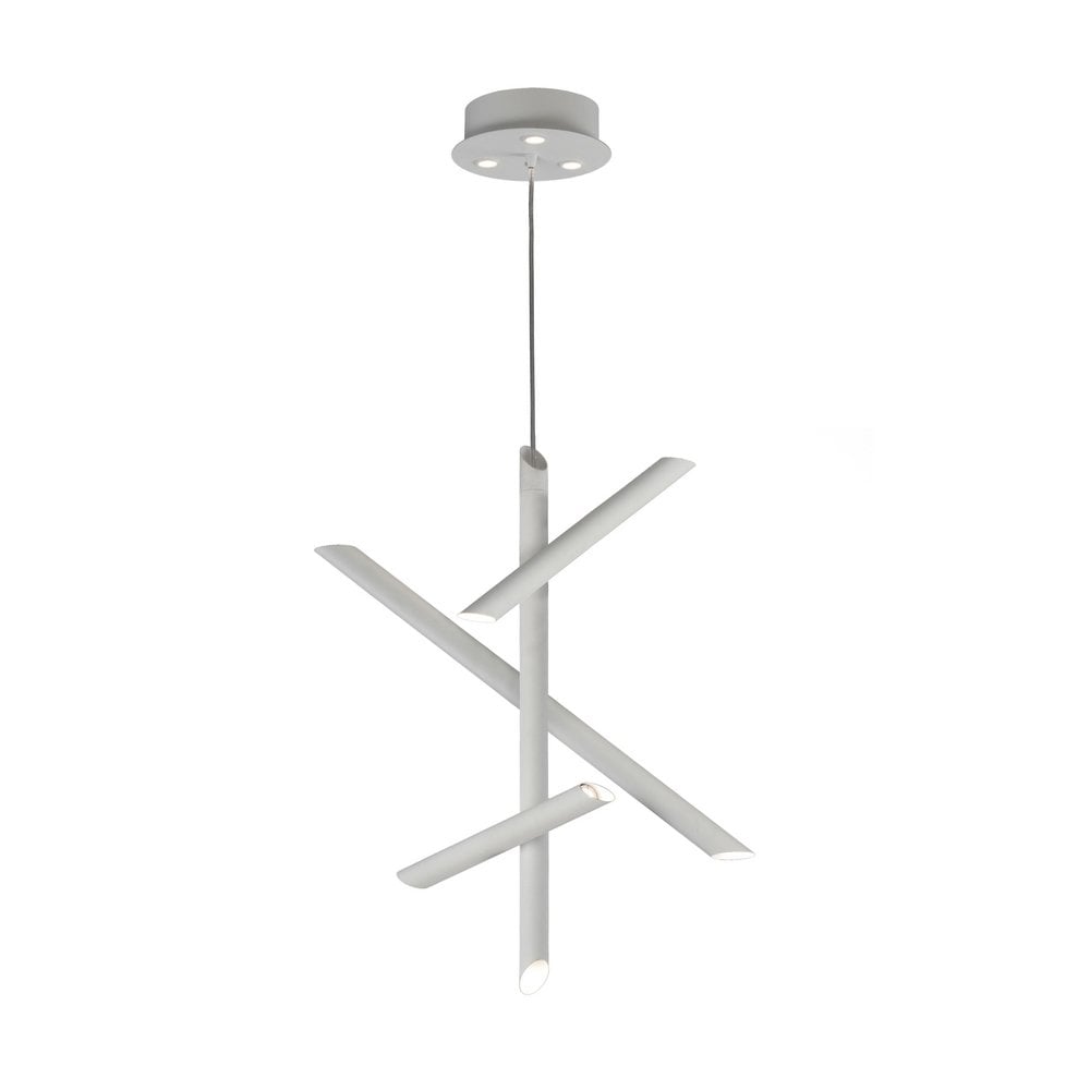 Take Modern Dimmable 7+3 Light LED Ceiling Pendant Light In White Finish M5780