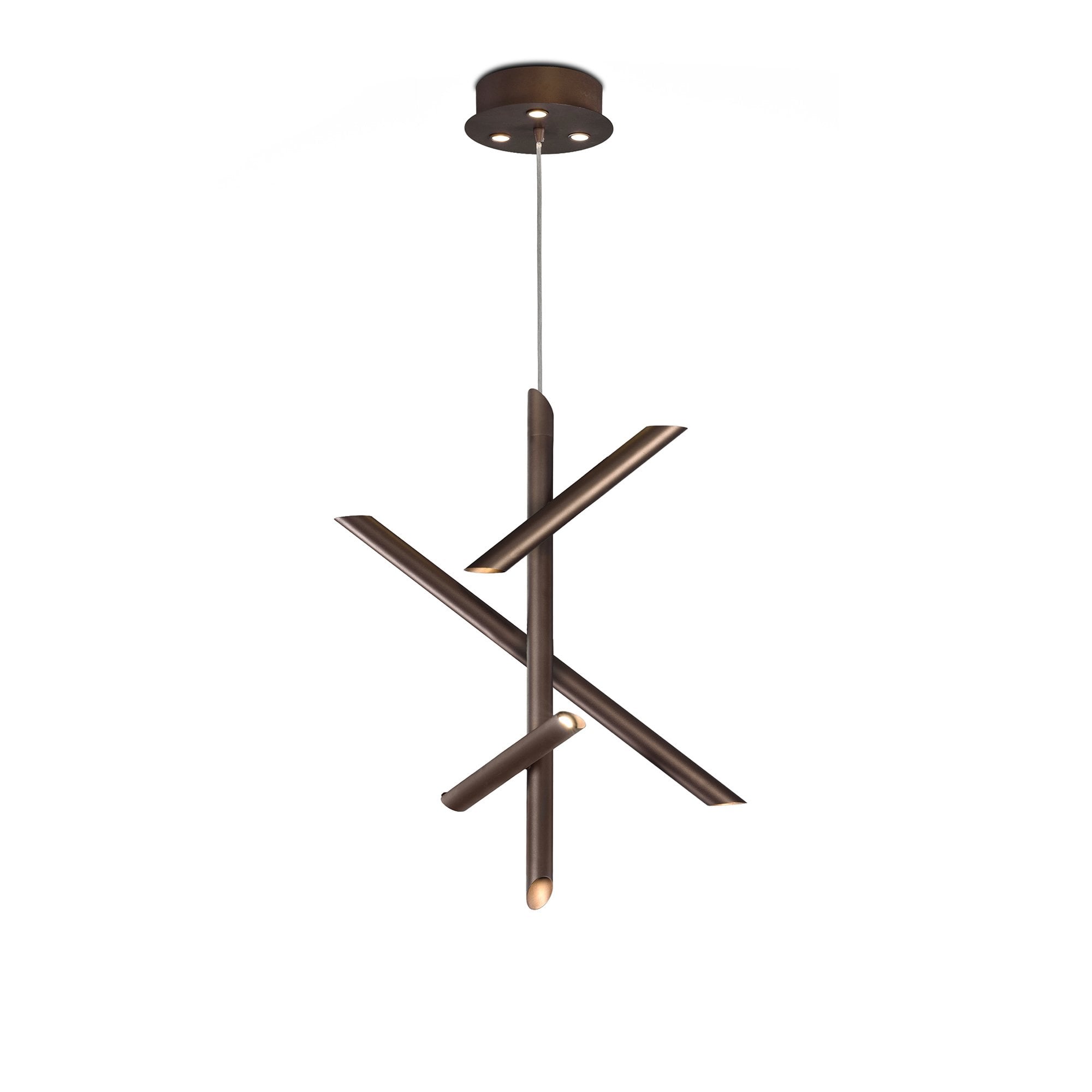 Take Modern Dimmable 7+3 Light LED Ceiling Pendant Light In Bronze Finish M5770