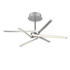 Knot Dimmable LED 3 + 3 Telescopic Ceiling Light In Silver And Chrome Finish M4992