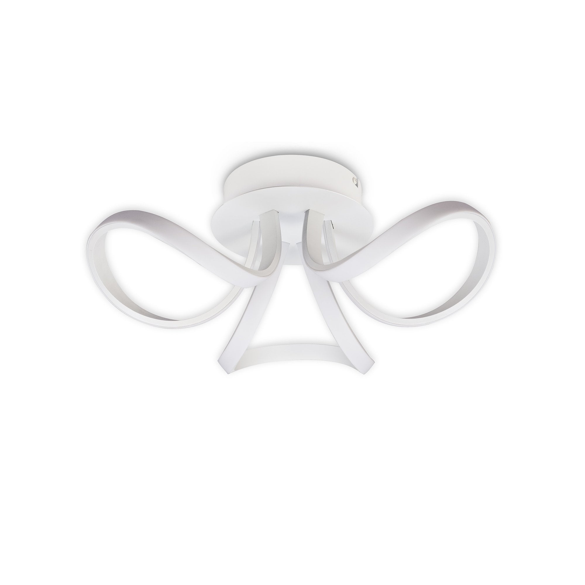 Knot Modern LED 3 Light Flush Ceiling Light In White Finish M6035