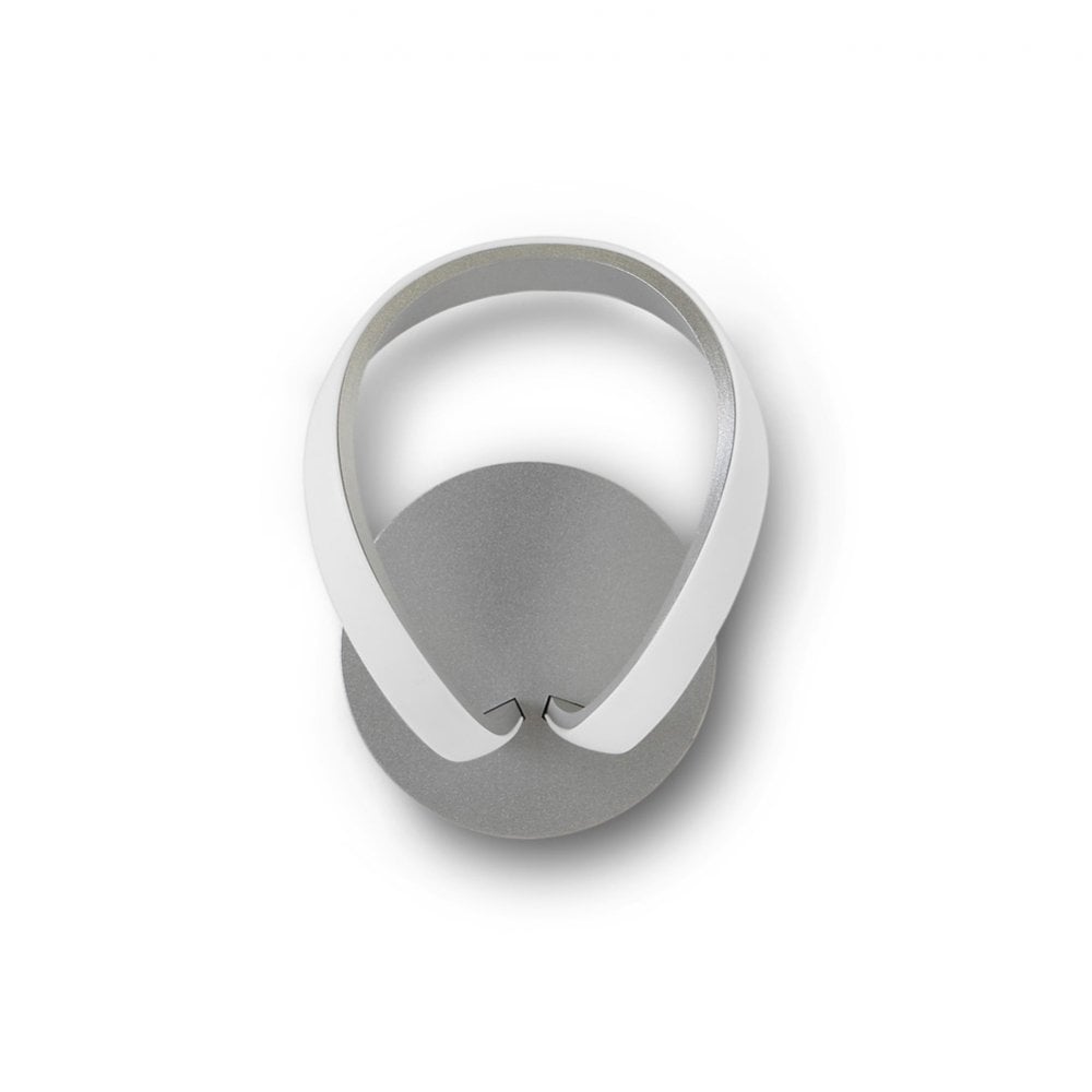 Knot Modern Switched LED Wall Light In Silver Finish M4988/S