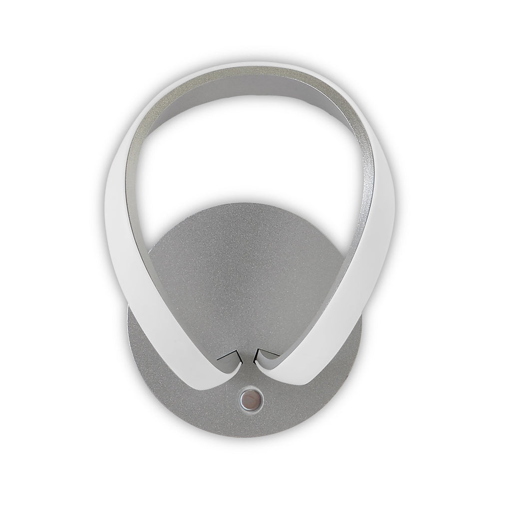 Knot Modern Dimmable LED Wall Light In Silver Finish M4993