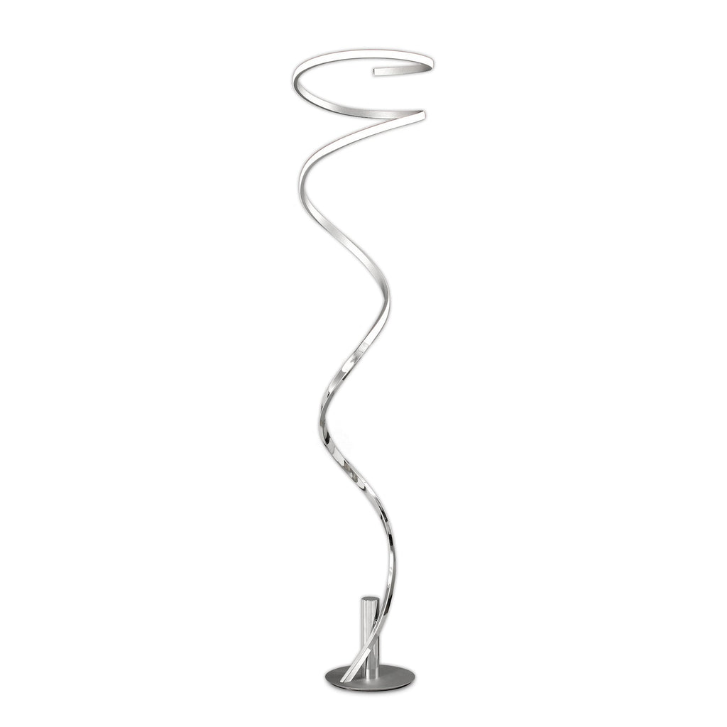 Helix Modern Dimmable LED Floor Lamp In Silver and Chrome Finish M6100