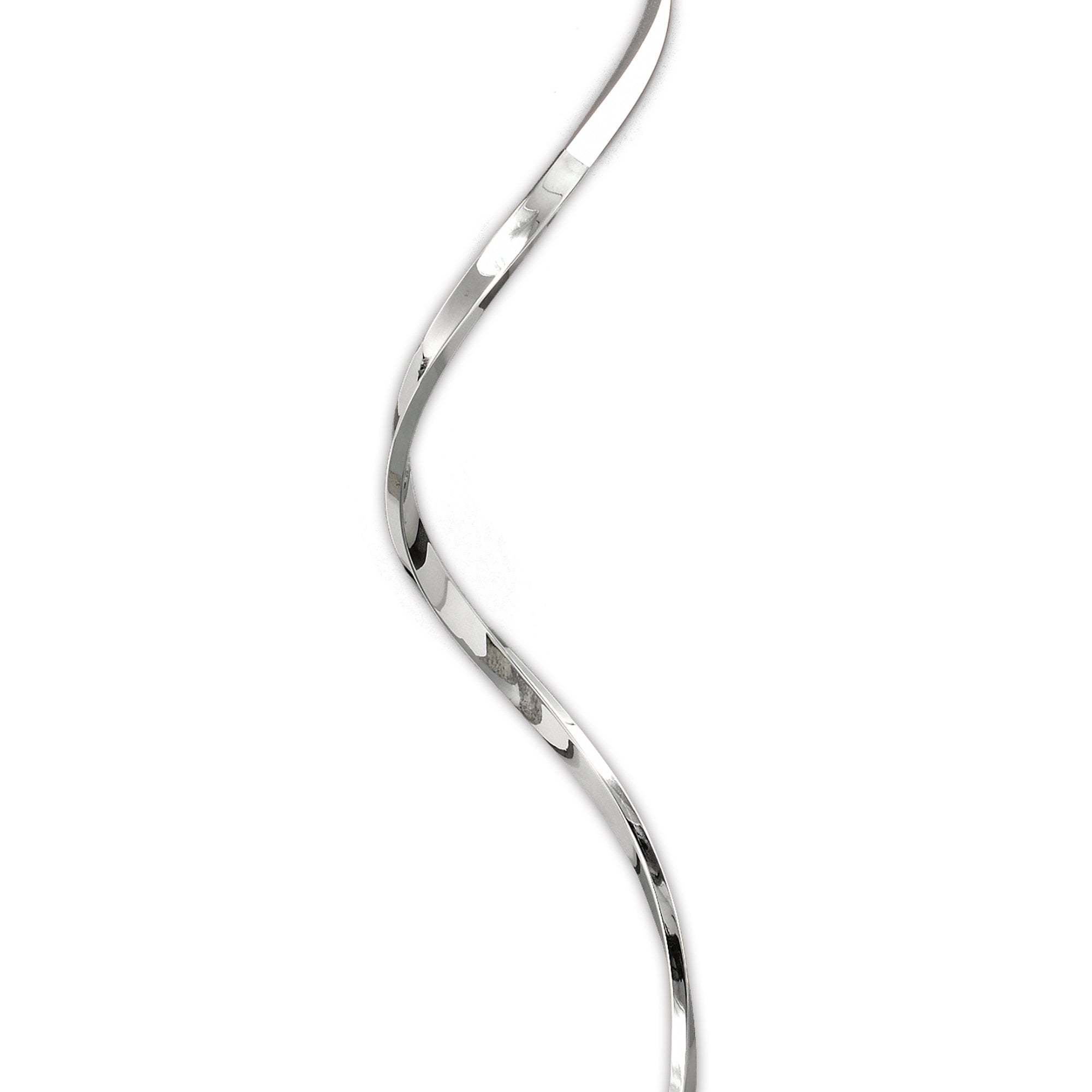 Helix Modern Dimmable LED Floor Lamp In Silver and Chrome Finish M6100